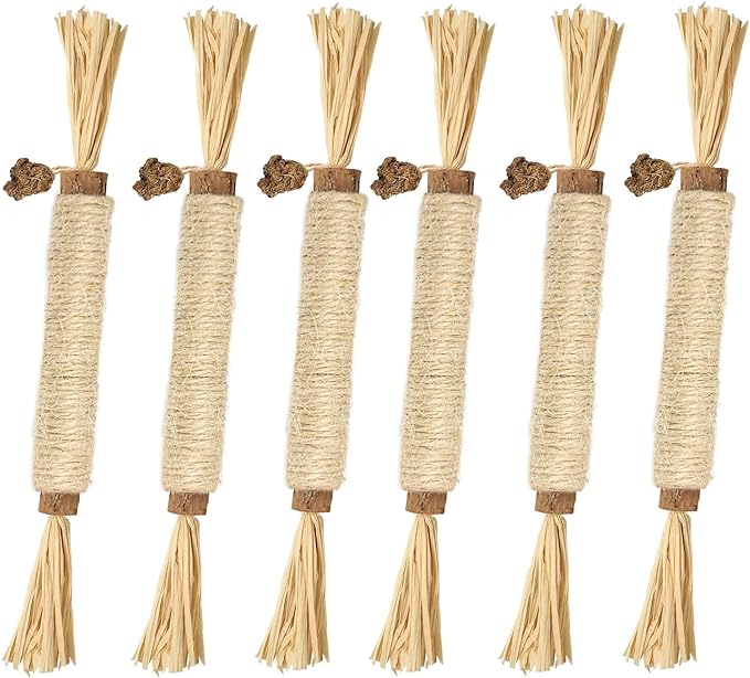 Tocirelo Silvervine Sticks Cat Toys - 6 Pack Natural Cat Chew Stick Toy for Cat Dental Care Teeth Cleaning, Matatabi Cat Nip Treat Toys for Indoor Cats Kittens