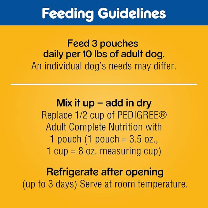 PEDIGREE CHOICE CUTS IN GRAVY Adult Soft Wet Dog Food 8-Count Variety Pack, 3.5 oz Pouches (Pack of 2)