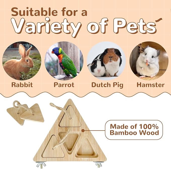 Wooden Bird Foraging Feeder Toy, Interactive Foraging Toys for Parrots, Parrot Chewing Toy, Bird Perches Stand for Parrots, Cockatoo, African Grey, Macaws, Amazon