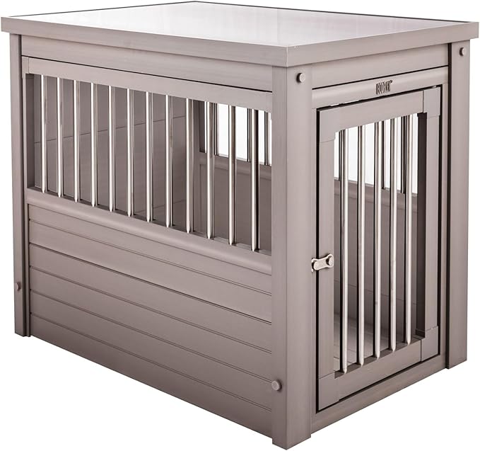New Age Pet ecoFLEX Pet Crate/End Table, Medium, Grey