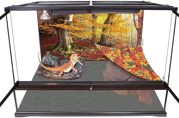 48" x 18" Reptile Carpet, Grey - Terrarium Liner Bedding Reptile Substrate Sand Mat for Cage Lizard Bearded Dragon Gecko Snake Tortoise