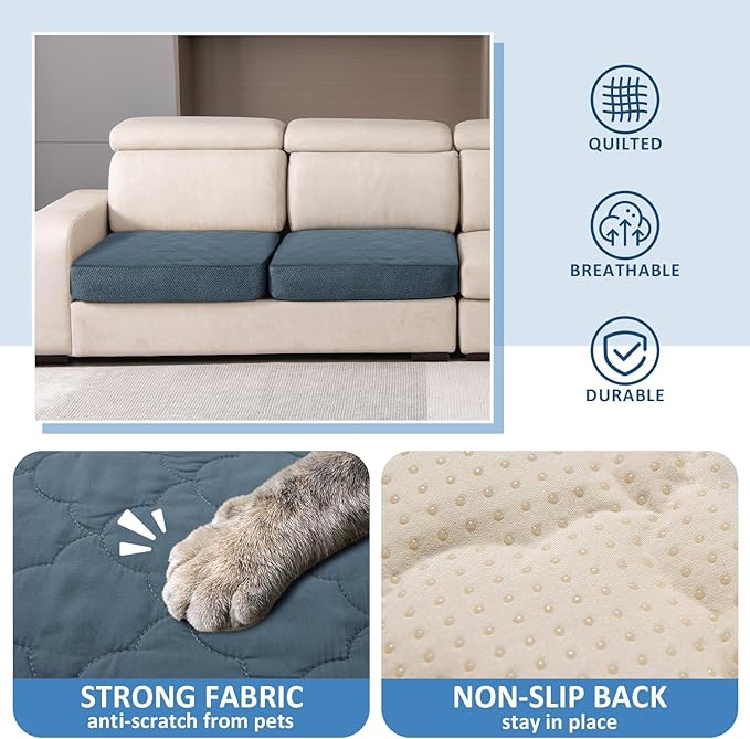 CHHKON Dog Bed Covers Replacement Washable Waterproof Pet Puppy Bed Cover for Dog, Cover Only (Blue,41x29x6 inch)