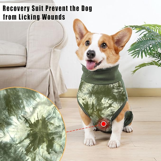 Lianzimau Dog Recovery Suit,Spay Suit for Female dog,E-Collar Cone Alternative After Surgery Anti-Licking,Neuter Suit for Male Dogs,Dog Surgical Suit for Abdominal Wounds Dog Onesie Body Suits