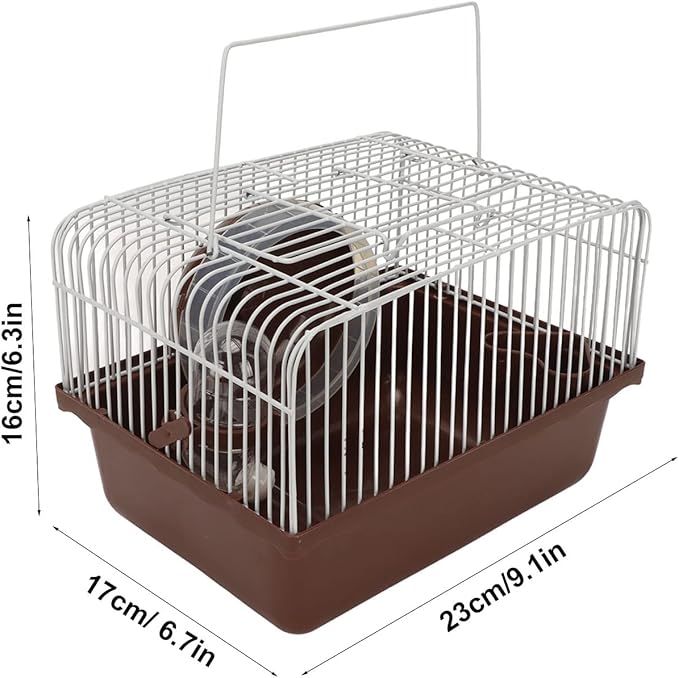 Hamster House Toy, Hamster Cage Breathable Portable Small Animal House with Water Bottle Bowl Running Wheel for Guinea pigs Rabbits