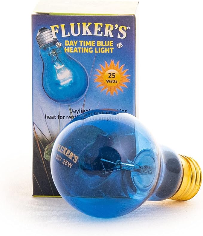 Fluker's Reptile Incandescent Blue Daylight Bulb for Reptiles and Amphibians, 25 Watt