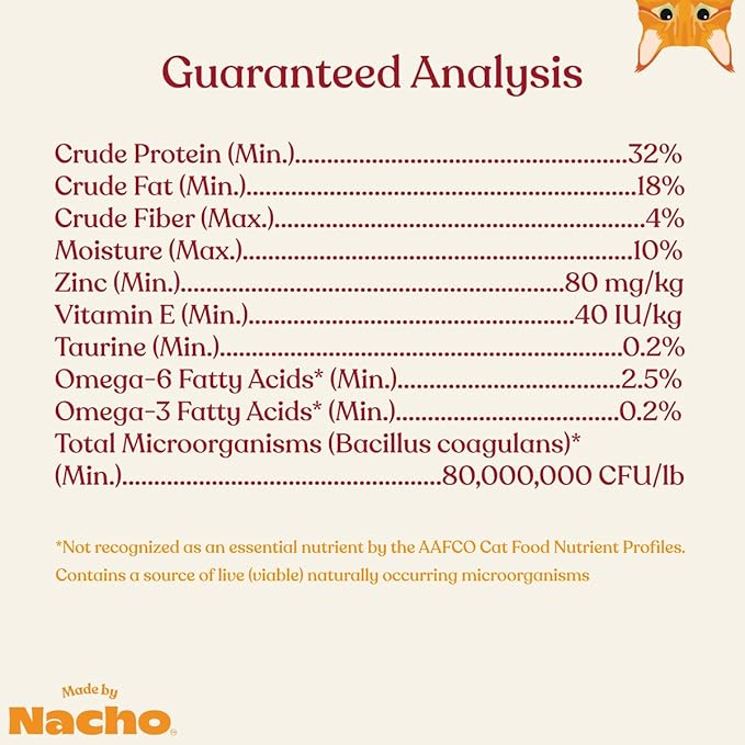 Made by Nacho Bone Broth Infused Dry Cat Kibble - Cage-Free Chicken & Pumpkin Recipe - Premium Grain-Friendly Cat Food 4lb Bag, Limited Ingredients