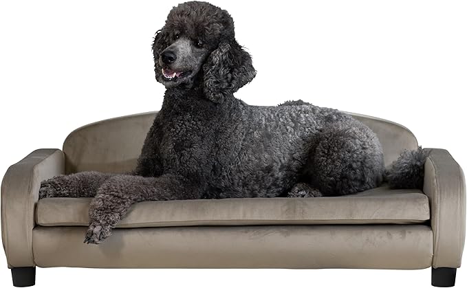 Paws & Purrs Modern Pet Sofa 41.5" Wide for Large Dog with Removable/Washable Mattress Cover