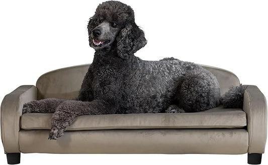 Paws & Purrs Modern Pet Sofa 41.5" Wide for Large Dog with Removable/Washable Mattress Cover