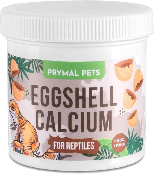 Natural Eggshell Calcium Supplement for Reptiles - Pure, D3-Free Formula for Optimal Health - Unique Eggshell Source, High Absorption, Safe & Effective - Ideal for Reptile Wellness