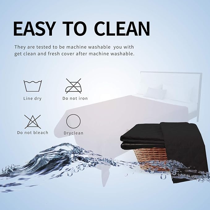 Easy-Going 100% Waterproof Dog Bed Cover, Non-Slip Pet Blanket for Furniture, Washable Couch Cover, Repleasement Sofa Cover (52X82 in,Black)