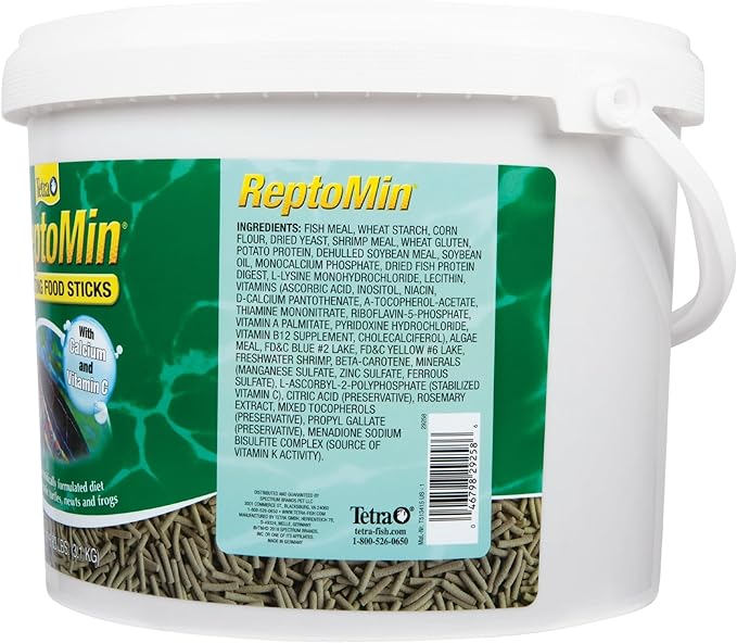 Tetra ReptoMin Floating Food Sticks 6.83 Pounds, For Aquatic Turtles, Newts And Frogs, green (29258)