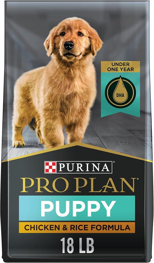 Purina Pro Plan High Protein Dry Puppy Food, Chicken and Rice Formula - 18 lb. Bag