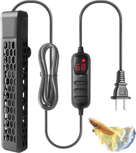 HITOP 400W Aquarium PTC Heater with Controller: Digital Heater for Fish Tank and Turtle Tank 55-100Gallon, Sturdy Heater with Removable Protective Cover