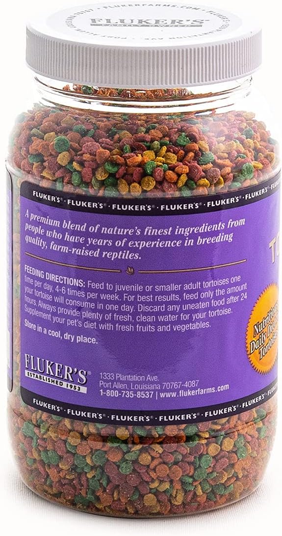 Fluker's Labs SFK70014 Tortoise Diet Small Pellet Food, 7-Ounce (Pack of 2)