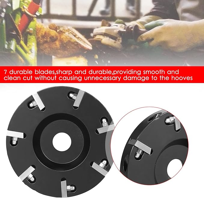 Livestock Hoof Trimming Disc Plate Hoof Trimming Discs Hoof Grinding Discs Claws Hoof Care Tool with 7 Blades