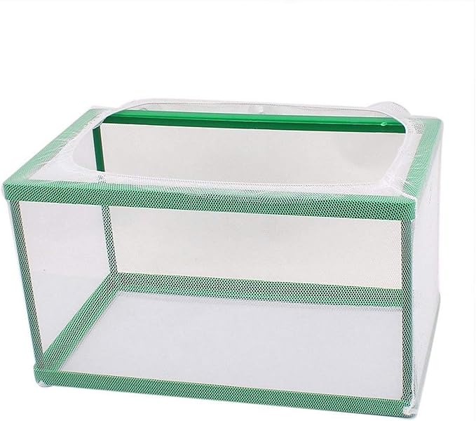 Fish Hatchery Breeder Box Aquarium Separation Net Nylon Incubator Mesh Fish Breeding Tanks Isolation Box Green Rectangle 20PCS