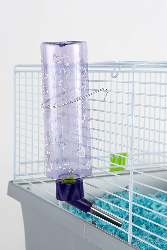 Lixit Standard Cage Water Bottles for Rabbits, Ferrets, Guinea Pigs, Hamsters, Rats, Mice and other Small Animal's (8 Ounce, Purple)