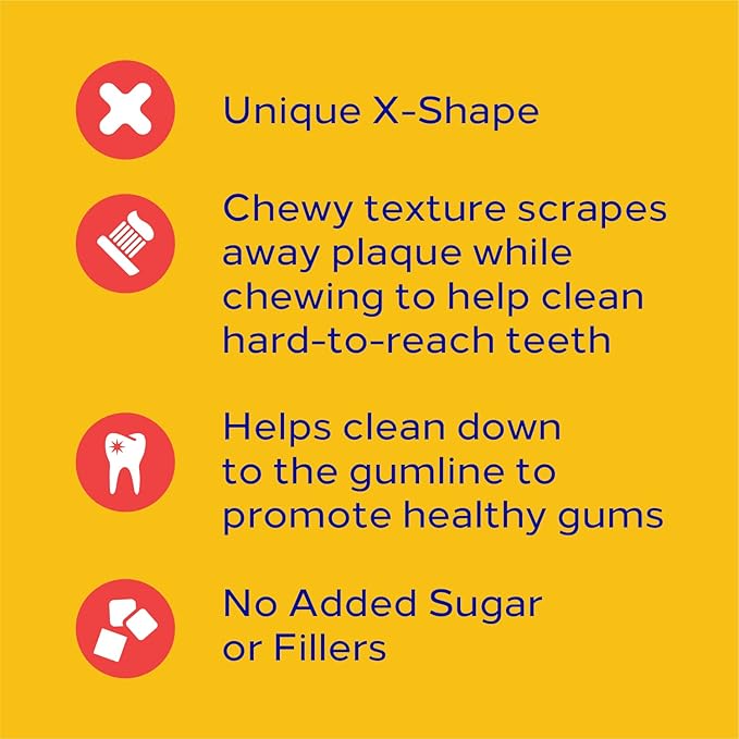 PEDIGREE DENTASTIX Large Dog Dental Treats Beef Flavor Dental Bones, 7 Count (Pack of 7)