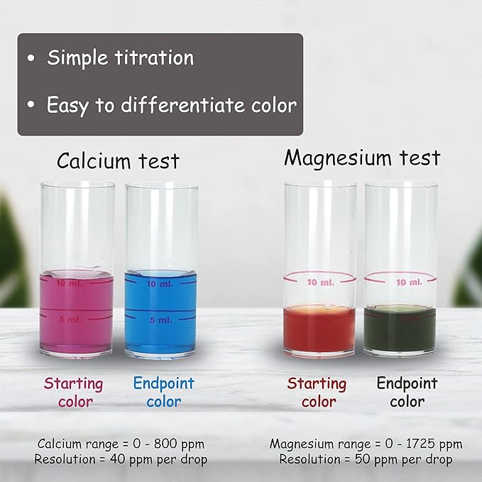 Monitor DISSOLVED Oxygen, Chlorine, Calcium/Magnesium HIGH Salinity (Salinity > 5 PPT) Test KIT_Combo Set