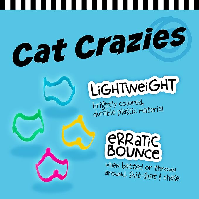 Petmate Interactive Cat Toys - Cat Crazies Multi Pack by Petmate, 4 Count (Pack of 1)