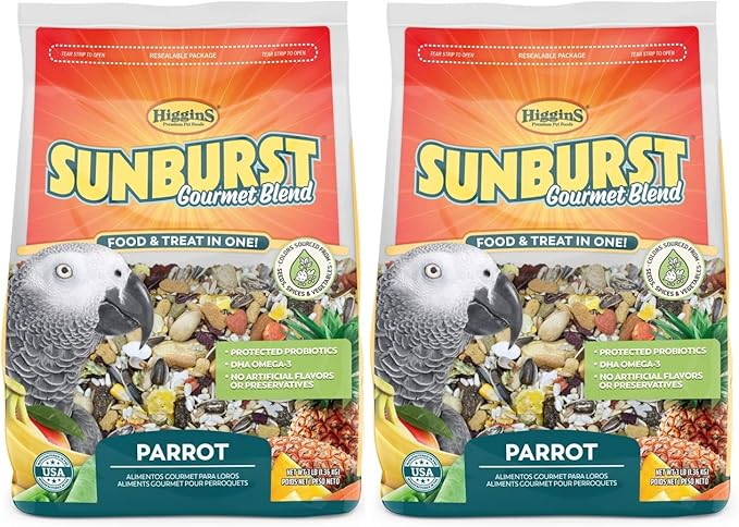 Sunburst Gourmet Blend Parrot Food 3 lbs – Pack of 2