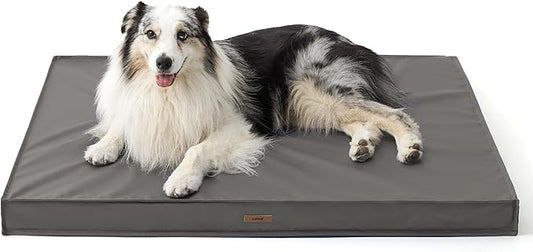 Lesure Outdoor Waterproof Dog Beds for Large Dogs - Dog Bed Washable with Oxford Fabric Surface, Large Orthopedic Foam Pet Bed with Removable and Durable Cover, Machine Washable