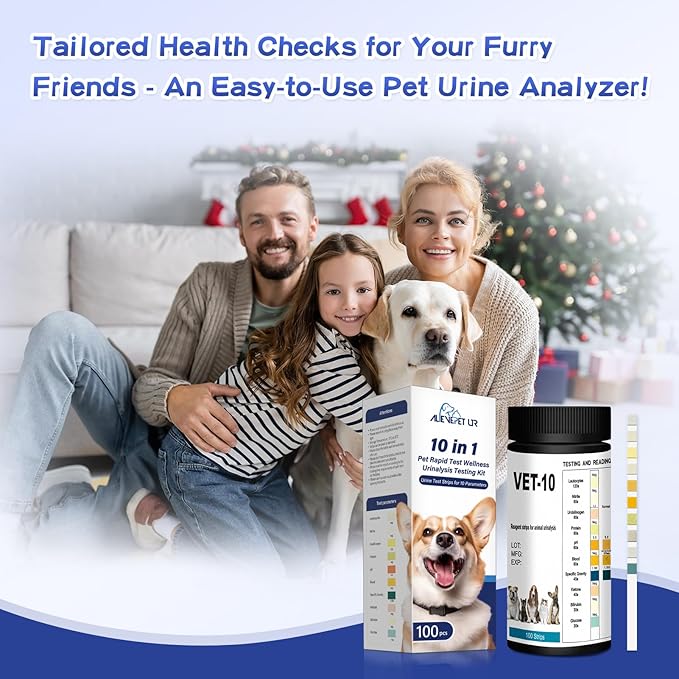 Urine Test Strips for Dogs & Cats - Vet-Approved Home Veterinary Kit for Quick, Reliable, and Easy Pet Care and UTI Detection - High Accuracy Pet Health Monitoring Tool, 2 Packs