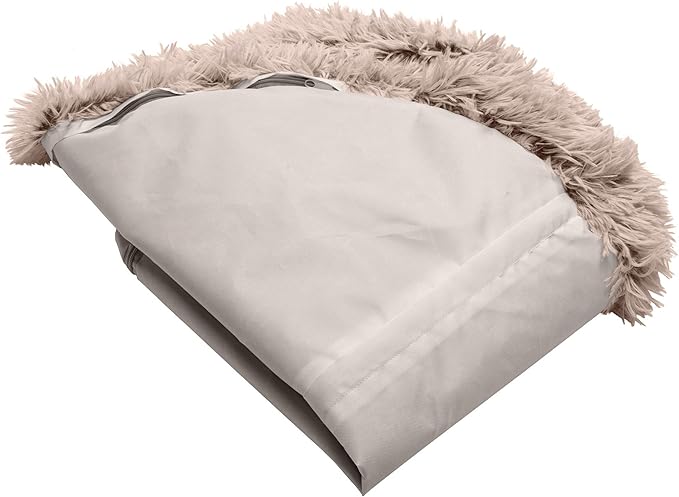 Furhaven Replacement Donut Dog Bed Cover Plush Long Faux Fur Calming Cuddler, Machine Washable - Taupe, Jumbo (X-Large)