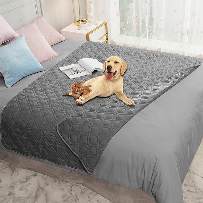 Ameritex Waterproof Blanket Reversible Dog Bed Cover Pet Blanket for Furniture Bed Couch Sofa