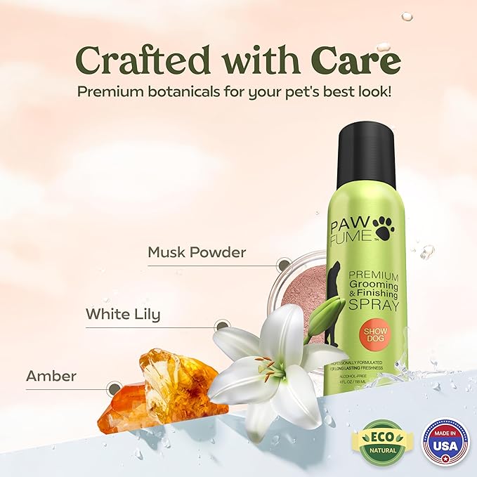 PAWFUME Premium Grooming Spray Dog Spray Deodorizer Perfume For Dogs - Dog Cologne Spray Long Lasting Dog Sprays - Dog Perfume Spray Long Lasting After Bath- Dog deodorizing Spray (Show Dog)