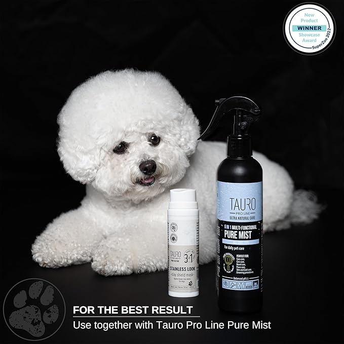 Pure Nature Stainless Look Clay Shield Mask Tear Stain Remover and Eye Cleaner, Grooming Product Ideal for All Dogs and Cats Eyes, Ears, Mouth Area Suitible for Home or Professional Use