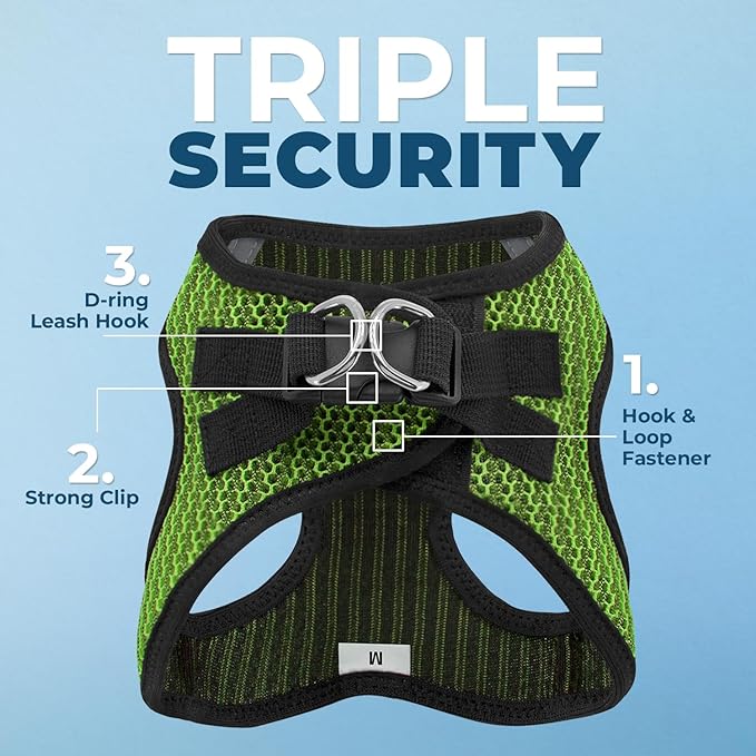 Voyager Step-in Air Dog Harness - All Weather Mesh Step in Vest Harness for Small and Medium Dogs and Cats by Best Pet Supplies - Harness (Lime Green 2-Tone), XL (Chest: 20.5-23")