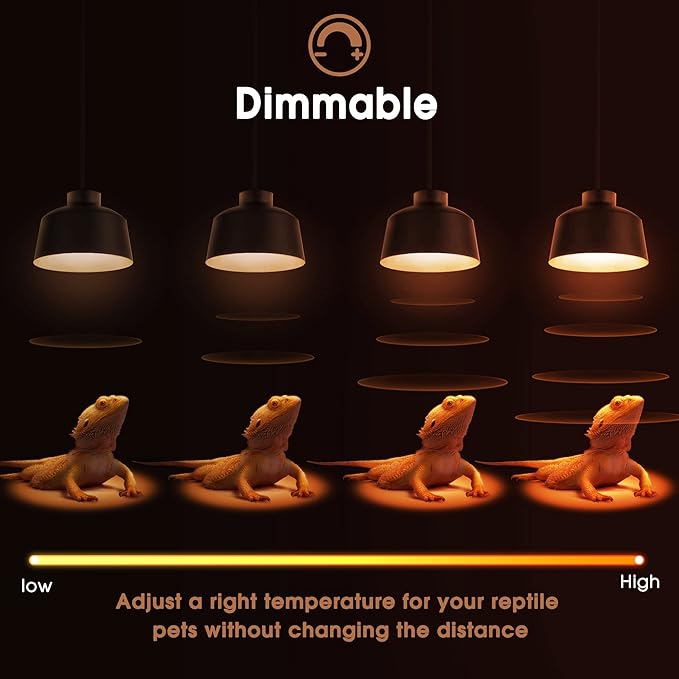 Briignite G9 Heat Lamp Bulbs for Reptile, Mini Reptile Light, Dimmable G9 Mini Heat Bulbs Warm White 50W, 2 Pin Base UVA Reptile Heat Lamp, Bearded Dragon Gecko Turtle Lizard, 6 Pack