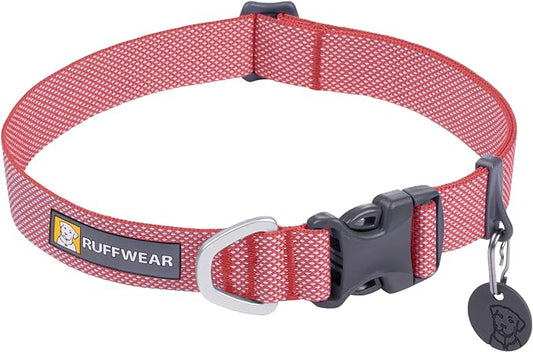 Ruffwear, Hi & Light Dog Collar, Minimal and Ultralight Collar for Everyday Walks and Runs, Salmon Pink, 14"-20"