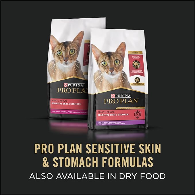 Purina Pro Plan Sensitive Skin and Sensitive Stomach Cat Food Wet Pate, Grain Free Chicken Entree - (Pack of 24) 3 oz. Cans