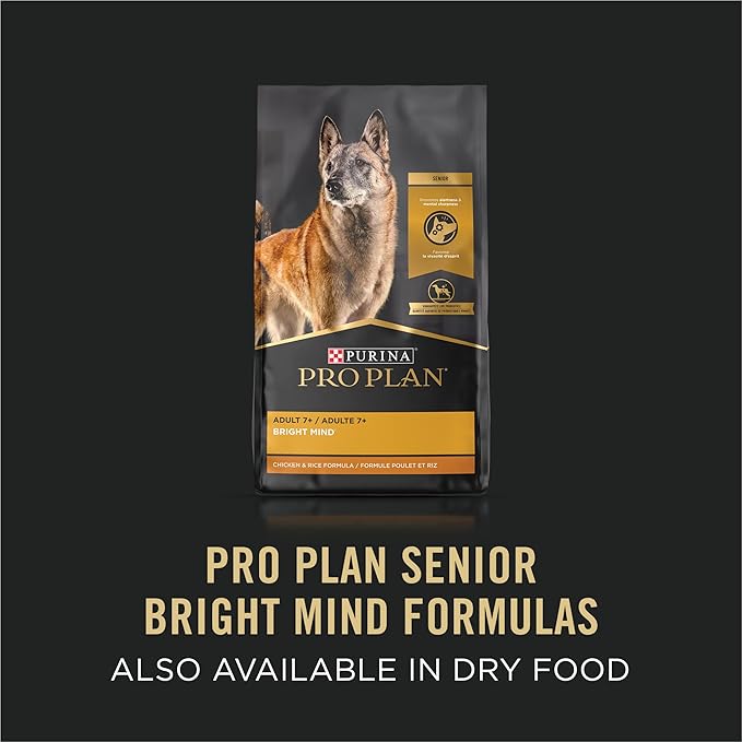 Purina Pro Plan Senior Dog Food Wet Gravy, BRIGHT MIND 7+ Turkey and Brown Rice Entree - (Pack of 8) 10 oz. Tubs