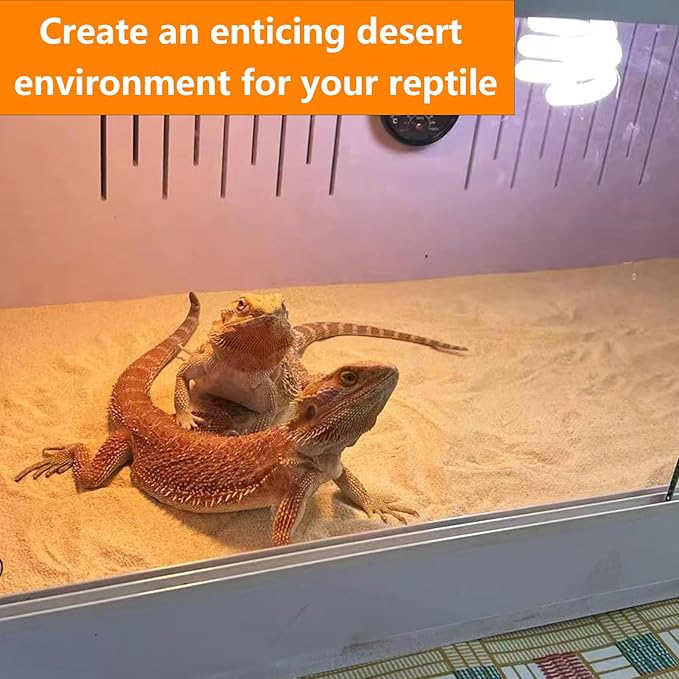 BNOSDM Reptile Sand Bearded Dragons Substrate Sands Lizard Terrarium Bedding Desert Blend for Snakes Geckos Chameleon Tortoise Frogs Scorpion Invertebrates Amphibian（yellow）