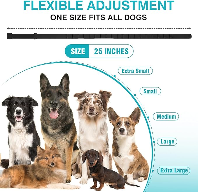 Calming Collar for Dogs 4 Packs Dog Pheromone Collars Relief Anxiety Stress Separation and Bad Behavior Pheromones Calm Lasts 60 Days 25 Inches Size Adjustable Waterproof Fit Small Large Medium Breed