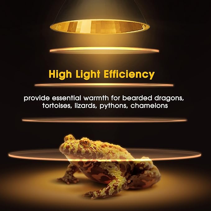 Reptile Heat Lamp, Briignite UVA Basking Light for Reptiles 50W, G9 Halogen Heat Bulb & Dome Reptile Light Fixture, Aluminum Reflector, Dimmable Heat Lamp for Chicken Turtle Snake Gecko Lizard, 2 Pack