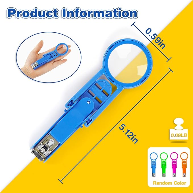 Pet Hamster Hedgehog Nail Clipper Trimmer Small Animal Toenail Clippers with Magnifier (Random Color)