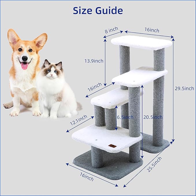 Pet Stairs for Small Dogs - Pet Steps for High Beds and Couch,High-Strength Boards for Indoor Small Cats Kittens Dogs Climbing Playing, 3 Combination Options