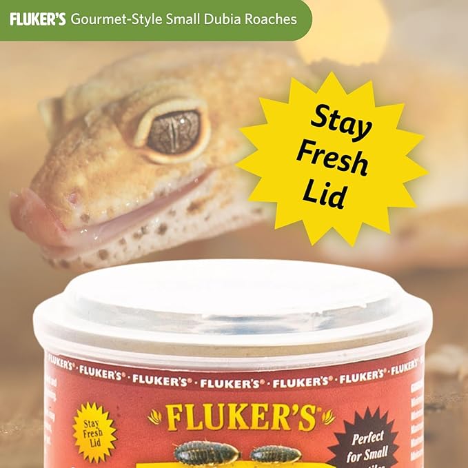 Fluker's Gourmet Canned Food for Reptiles, Fish, Birds and Small Animals, Dubia Roaches, 1.2 oz (Pack of 2)