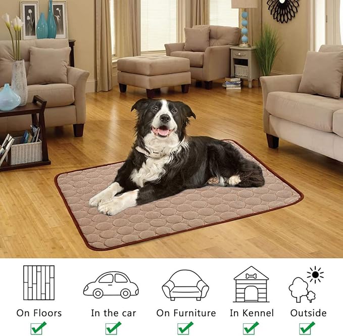 dgdgbaby Dog Cooling Mat Large Cooling Pad Summer Pet Bed for Dogs Cats Kennel Pad Breathable Pet Self Cooling Blanket Dog Crate Sleep Mat Machine Washable