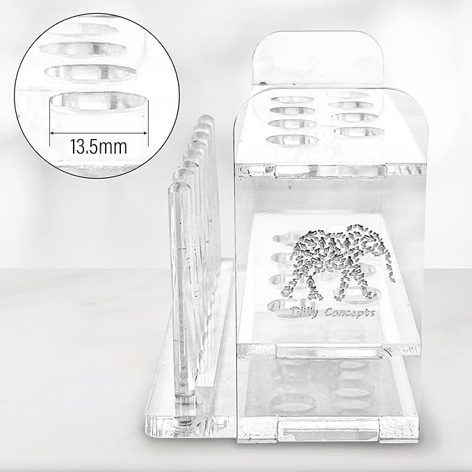 Aquarium Test Tube Holder, Handmade Rack, w/8 Slots and 8 Drying Poles for API and TC Glass Test Tubes