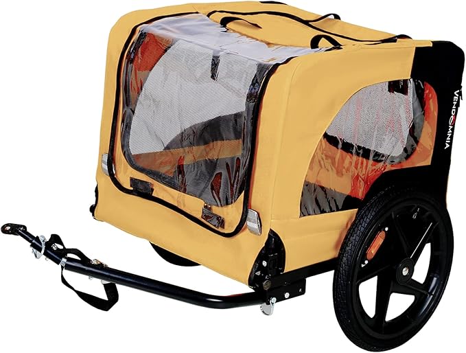 KZPFER Foldable Pet Jogging Stroller Dog Carriers Bicycle Trailer Pet Dog Cat Bike Trailer