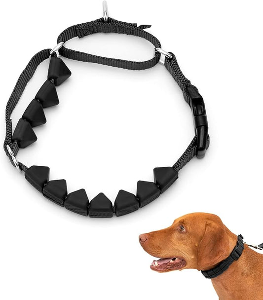 PetSafe Soft Point Training Collar - Helps Stop Pulling - Safer Than Prong or Choke Collars - Teaches Better Leash Manners - No Pull Training Collar with Rubber Points for Dogs - Medium, Black