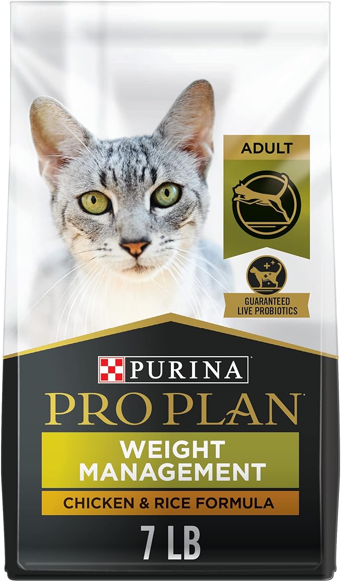 Purina Pro Plan Weight Control Dry Cat Food, Chicken and Rice Formula - 7 lb. Bag