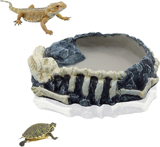 Reptile water dish Feeding dish for Leopard Gecko Turtle Frog snake Lizard Spider Scorpion Chameleon, reptile food and water dish, reptile feeding bowl