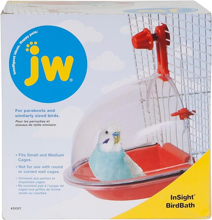 JW Pet Insight Bird Bath Bird Accessory, Multicolor Medium