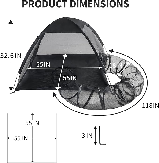 Rest-Eazzzy Outdoor Cat Enclosures, Portable Cat Tent for Outside Cat Enclosure for Indoor Cats, Catio Outdoor Cat Enclosure for Kitty and Small Animals, Outdoor Cat Playpen with Tunnel, Storage Bag